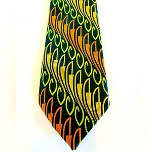 Vintage Grenada Necktie, 1960s / 1970s Geometric Design Tie, Costume Design